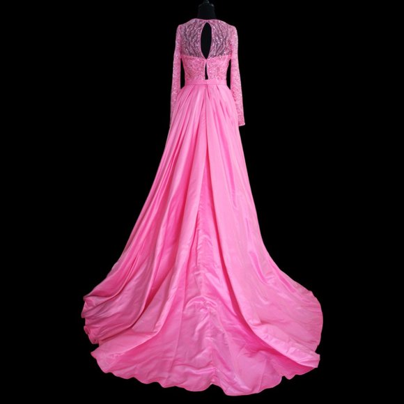 Custom Made Long Sleeve Beaded Overskirt - Picture 5 of 12